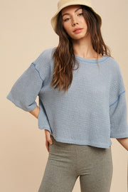 Tallulah Waffle Knit Top