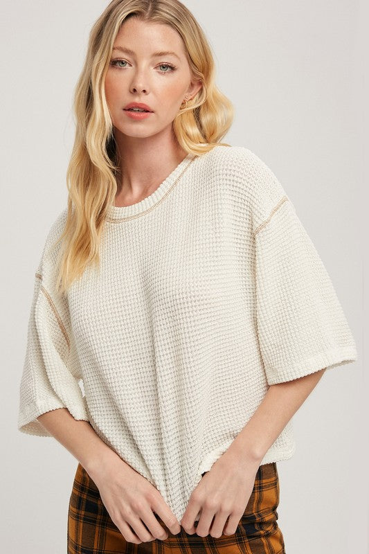 Tallulah Waffle Knit Top