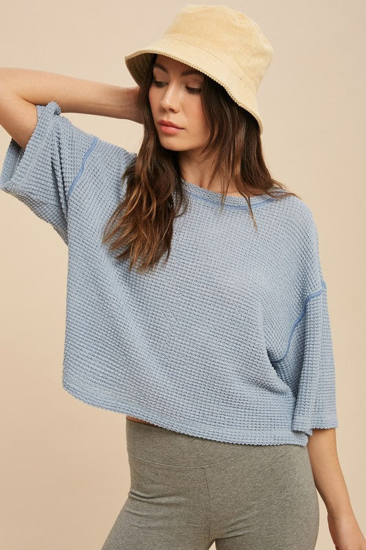 Tallulah Waffle Knit Top