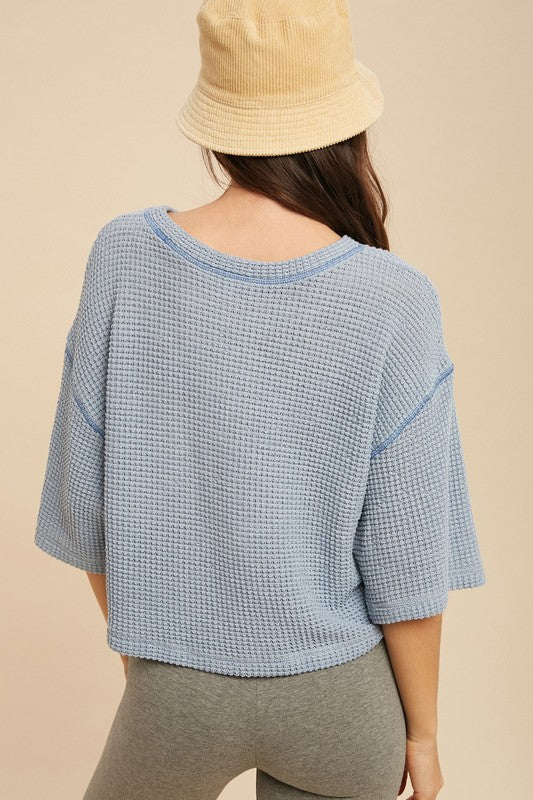 Tallulah Waffle Knit Top