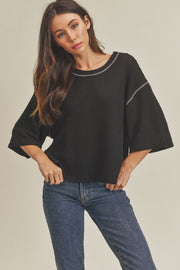 Tallulah Waffle Knit Top