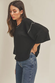 Tallulah Waffle Knit Top