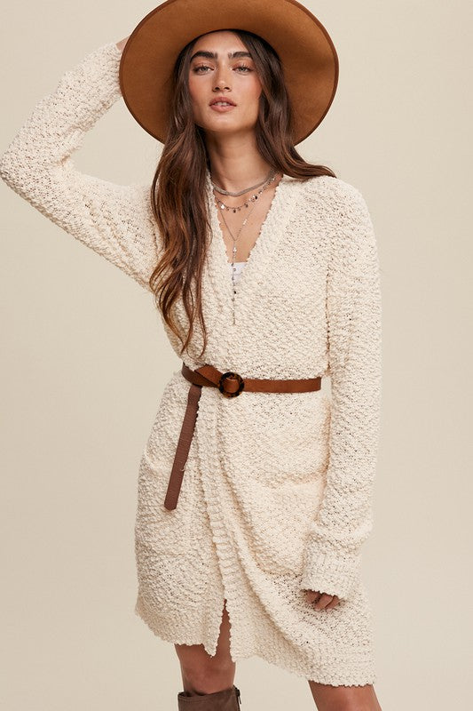 Fall In Love Knit Popcorn Cardigan