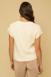 Cable Knit Vest Shirt