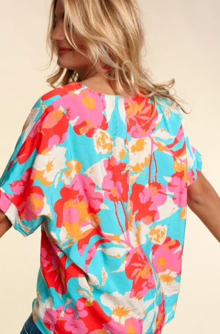 Island in the Sun Floral Blouse - Extended Sizes!