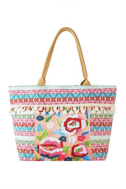 Sunrise Beaded Embroidered Tote