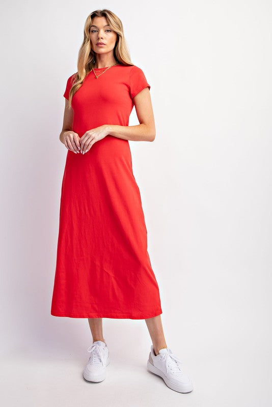 BASIC T-SHIRT MIDI DRESS