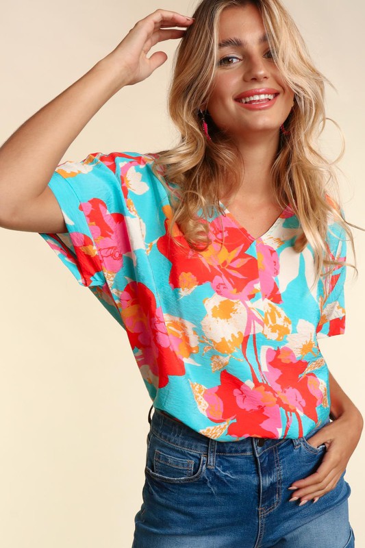 Island in the Sun Floral Blouse - Extended Sizes!