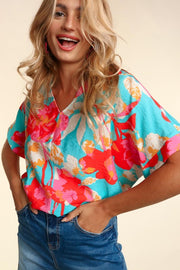 Island in the Sun Floral Blouse - Extended Sizes!