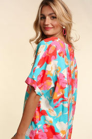 Island in the Sun Floral Blouse - Extended Sizes!