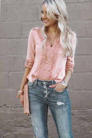 Belle in Lace Blouse | Blush