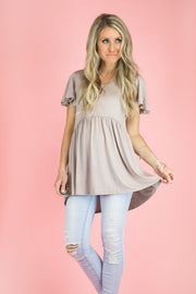Flutter Sleeve Babydoll Tunic | More Colors