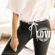 Love Circle and Waistband Joggers | 4 Colors